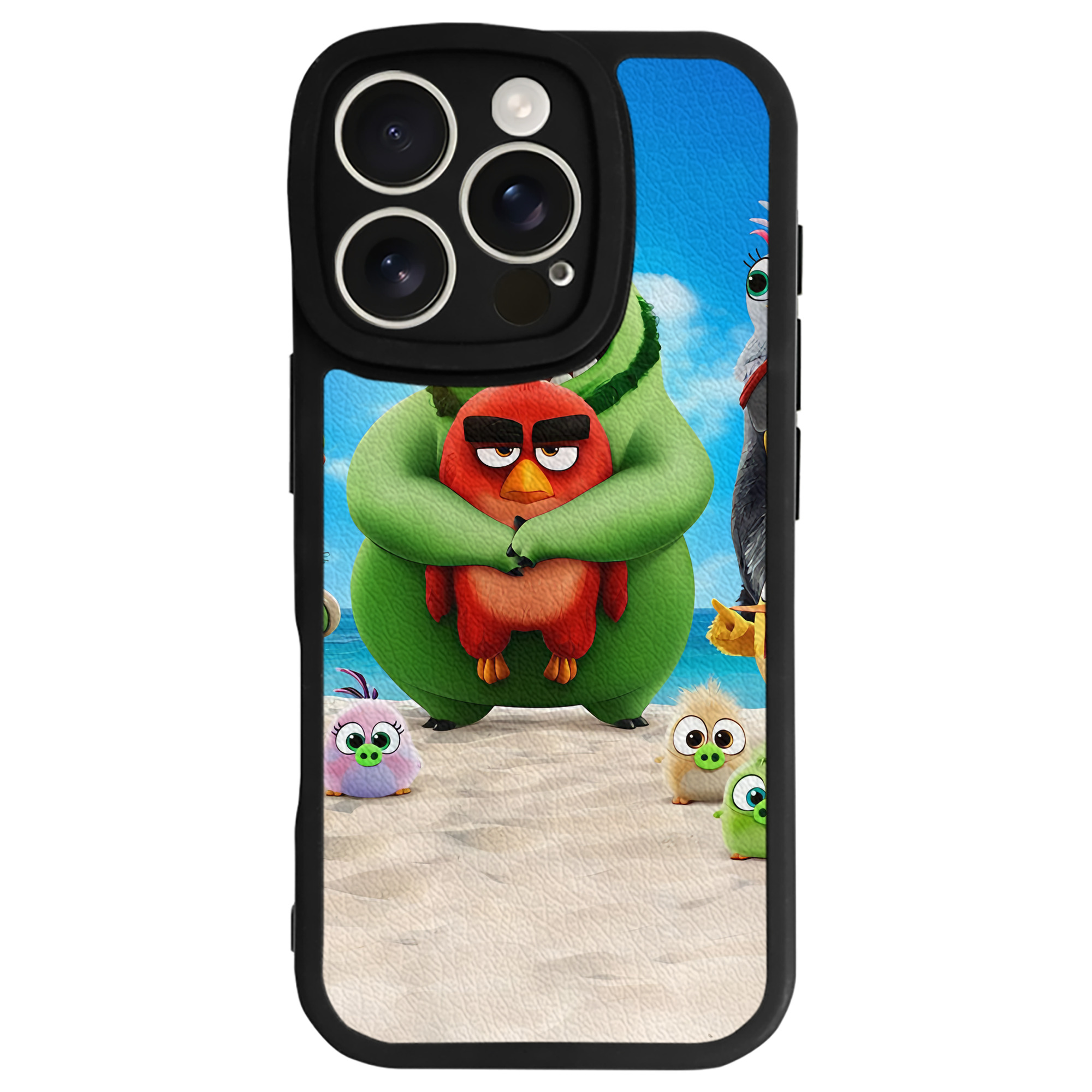 （画像用） Angry Birds アングリーバード 【iPhone 16シリーズ対応】シリコンスマホケース（レザー調） 材質：シリコン